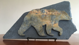 Water Jet Slate Art Rocky Mountain Grizzly Bear