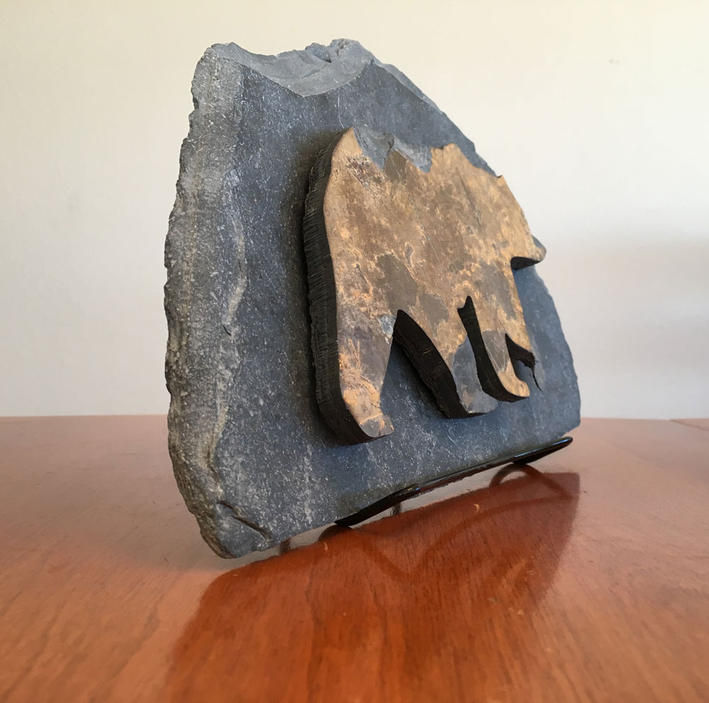 Water Jet Slate Art Rocky Mountain Grizzly Bear - Image 2