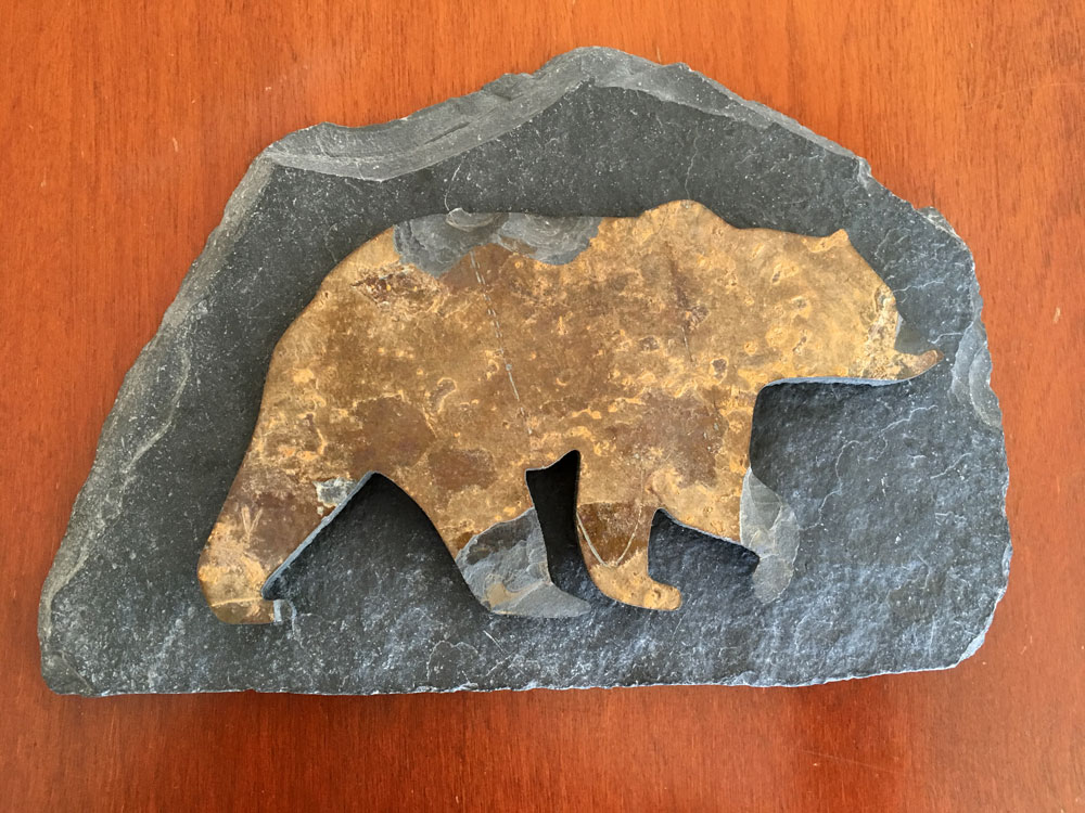 Water Jet Slate Art Rocky Mountain Grizzly Bear - Image 4