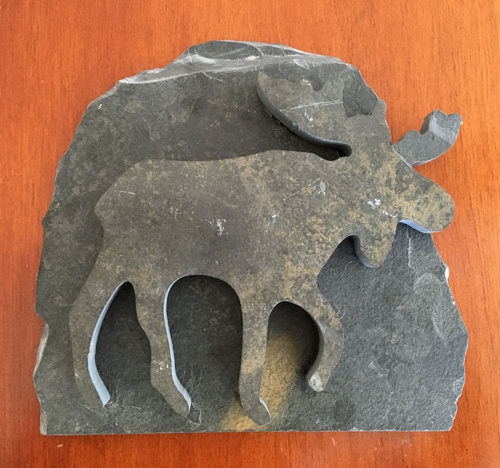 Water Jet Slate Art Rocky Mountain Moose - Image 4
