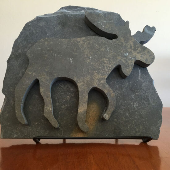 Water Jet Slate Art Rocky Mountain Moose