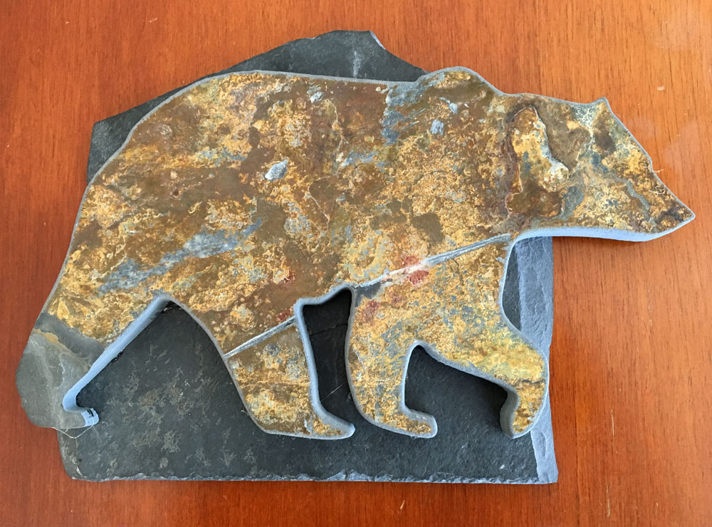 Water Jet Slate Art Rocky Mountain Grizzly Bear - Image 4