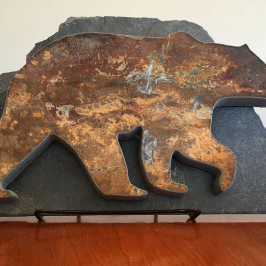 Water Jet Slate Art Rocky Mountain Grizzly Bear