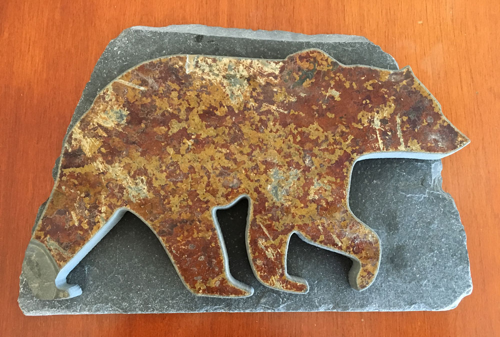 Water Jet Slate Art Rocky Mountain Grizzly Bear - Image 3