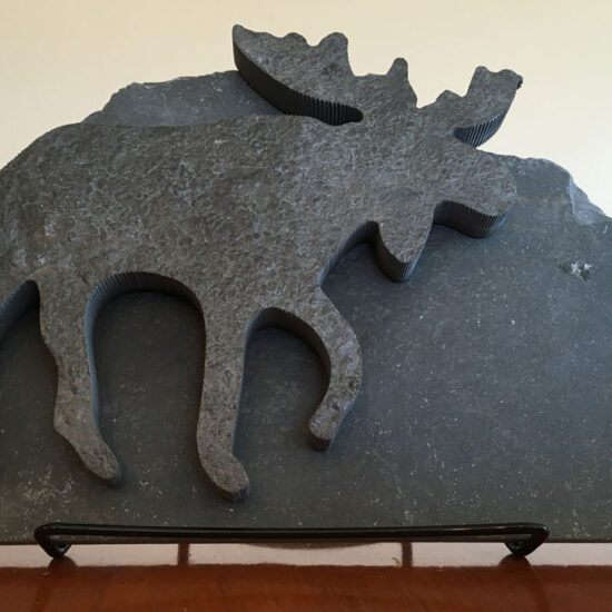 Water Jet Slate Art Rocky Mountain Moose