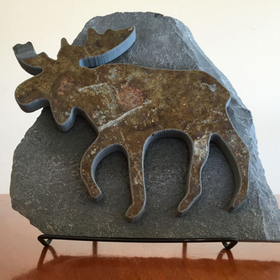 Water Jet Slate Art Rocky Mountain Moose