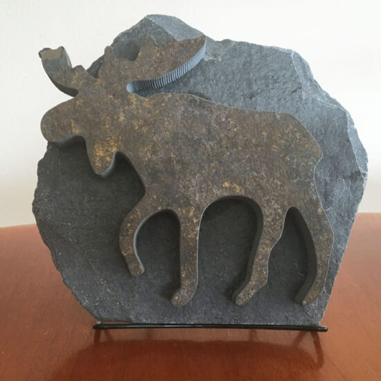 Water Jet Slate Art Rocky Mountain Moose