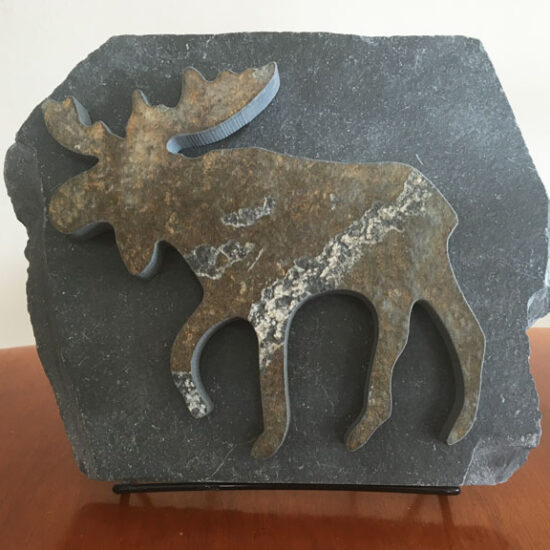 Water Jet Slate Art Rocky Mountain Moose