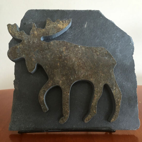 Water Jet Slate Art Rocky Mountain Moose