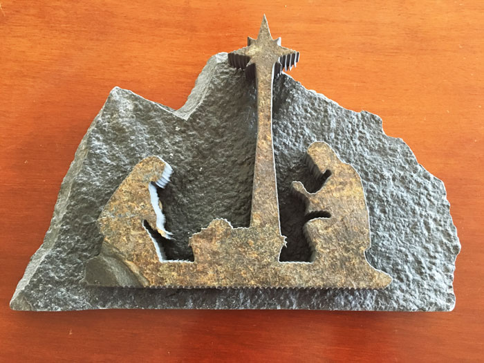 Water Jet Slate Art Nativity Scene - Image 4