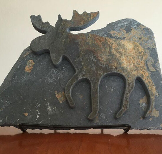 Water Jet Slate Art Rocky Mountain Moose