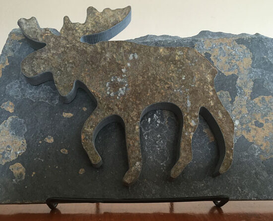 Water Jet Slate Art Rocky Mountain Moose