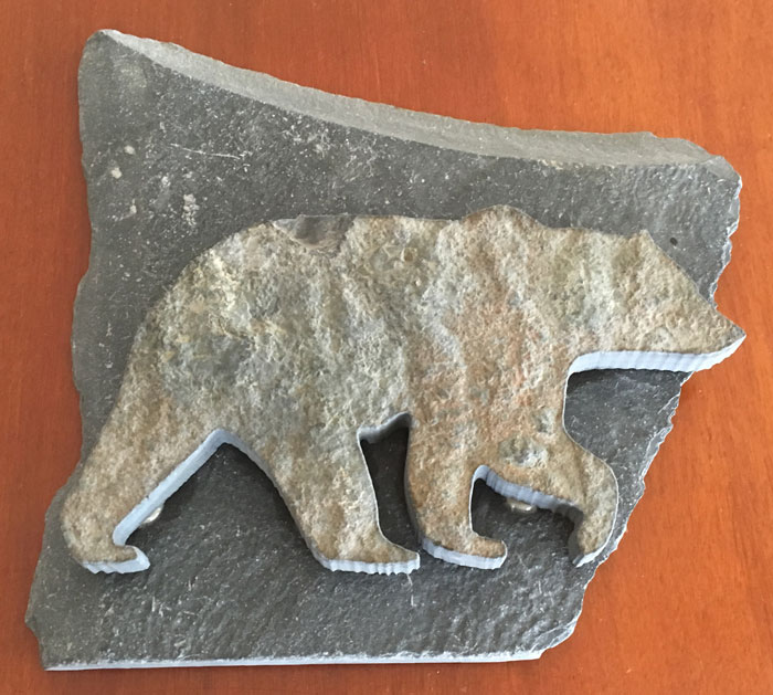 Water Jet Slate Art Rocky Mountain Grizzly Bear - Image 4