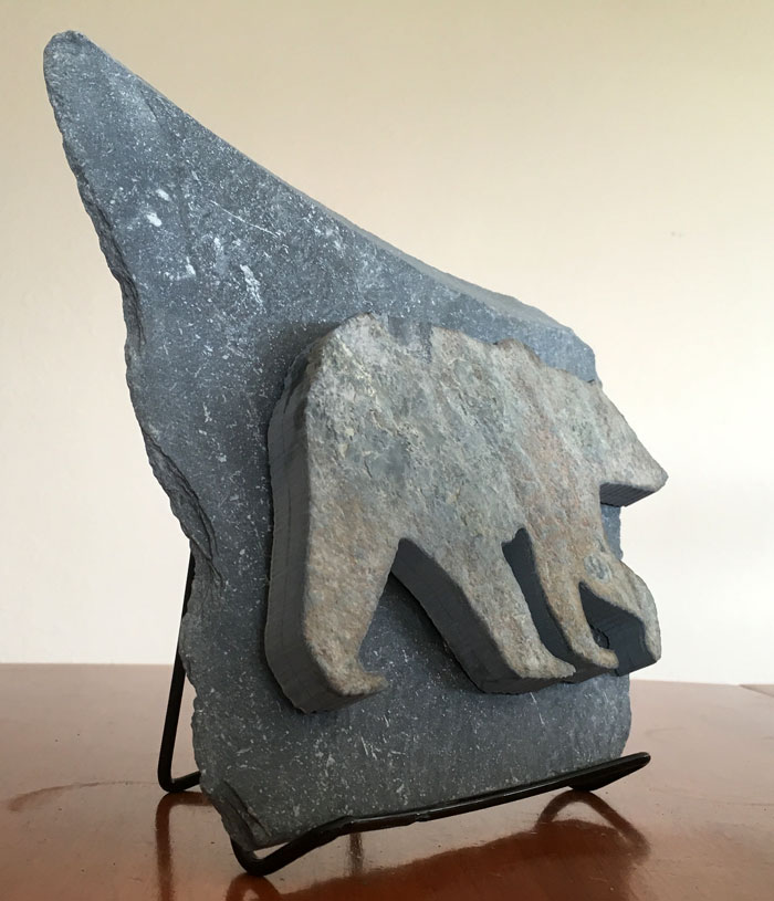 Water Jet Slate Art Rocky Mountain Grizzly Bear - Image 5