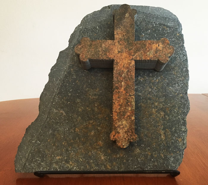 Water Jet Slate Art Cross - Image 3