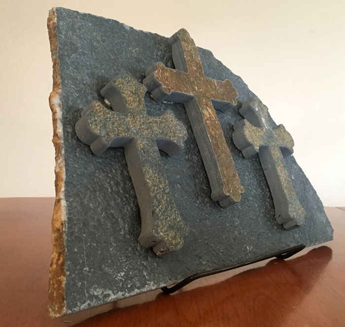 Water Jet Slate Art Cross - Image 4