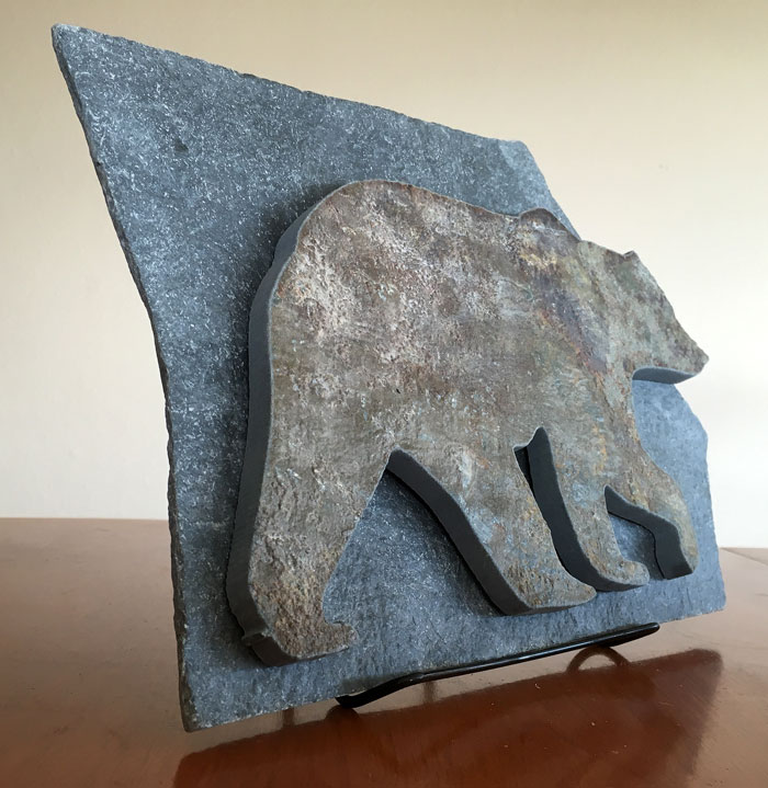 Water Jet Slate Art Rocky Mountain Grizzly Bear - Image 5