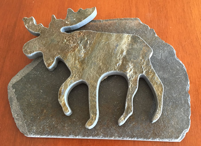 Water Jet Slate Art Rocky Mountain Moose - Image 4