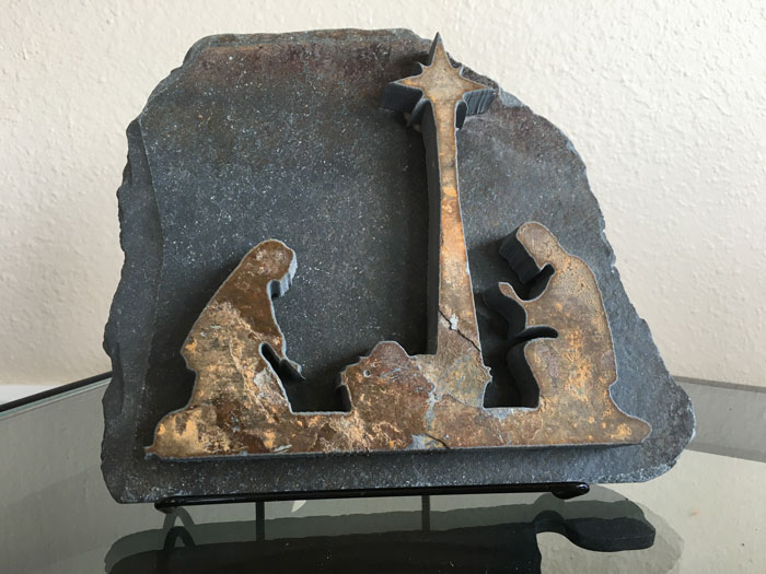 Water Jet Slate Art Nativity Scene - Image 2