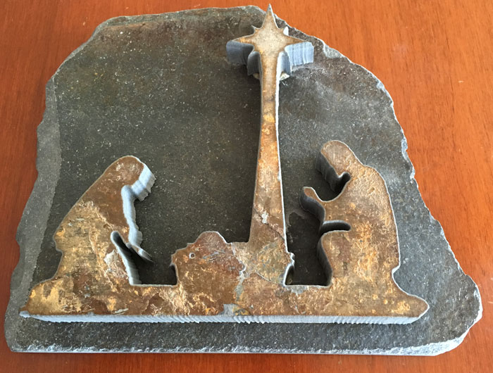 Water Jet Slate Art Nativity Scene - Image 4