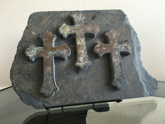 Water Jet Slate Art Cross - Image 2