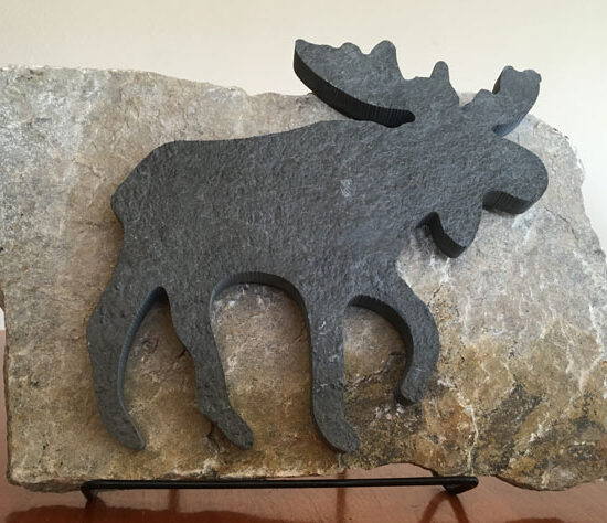Water Jet Slate Art Rocky Mountain Moose
