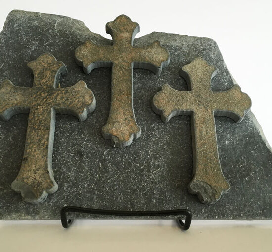 Water Jet Slate Art Cross