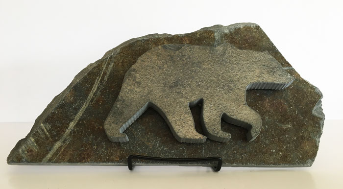 Water Jet Slate Art Rocky Mountain Grizzly Bear - Image 3