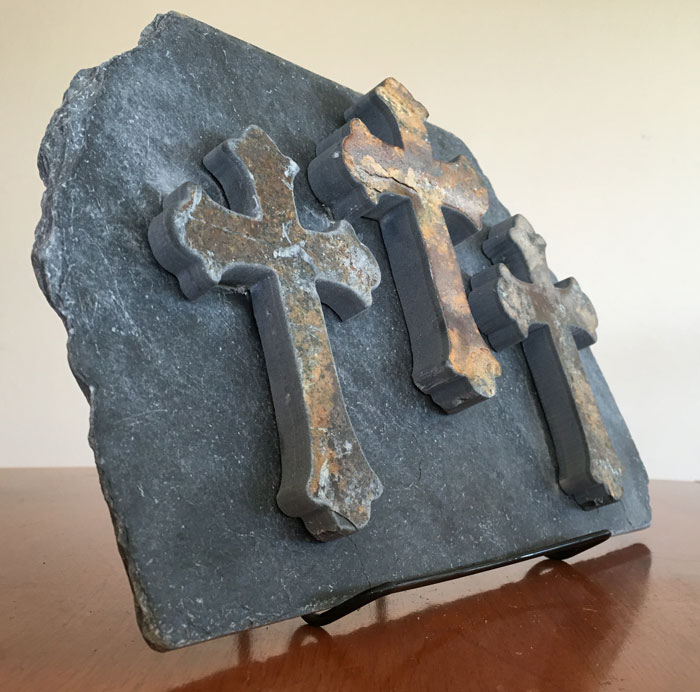 Water Jet Slate Art Cross - Image 3