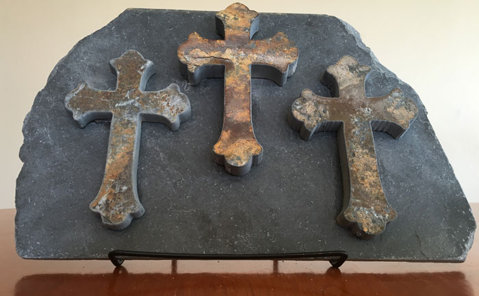 Water Jet Slate Art Cross