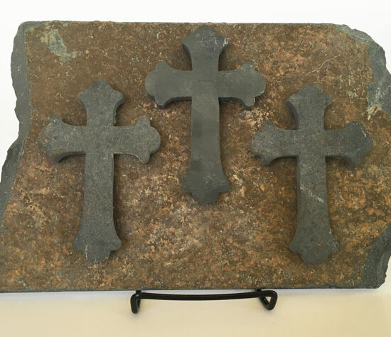 Water Jet Slate Art Cross