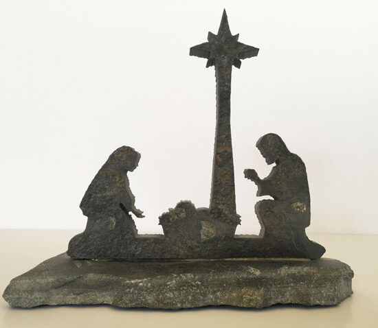 Water Jet Slate Art Nativity Scene